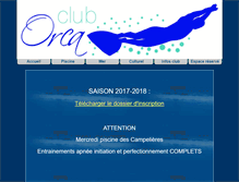 Tablet Screenshot of club-orca.fr